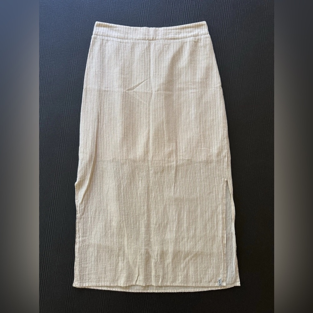 Rhythm Cream cotton striped Skirt - Picture 2 of 13